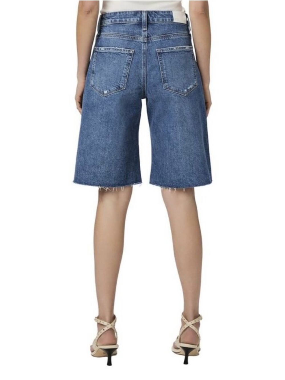Paige Cadee Familia High-Waist Denim Bermuda Shorts - Blue - Picture 2 of 9